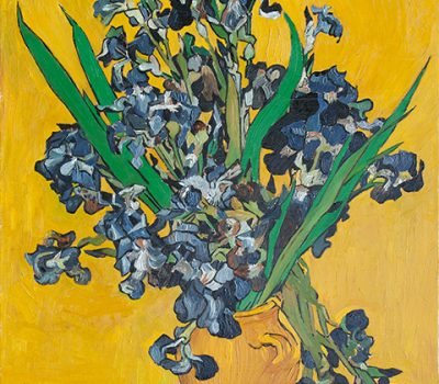 Kunstkopie, Gemäldekopie nach Vincent van Gogh, Iris in Vase, 1890, Van Gogh Museum Amsterdam